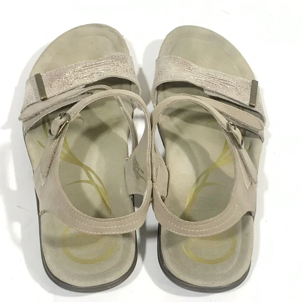 Abeo Bliss Post Metallic Leather Walking Comfort Sandals Size 9 Women’s - Picture 13 of 15